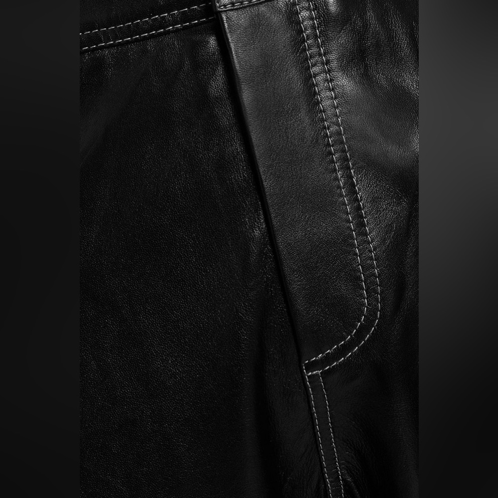 Leather flared pants - Picture 2 of 4